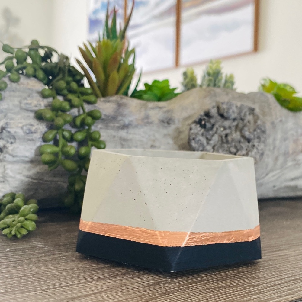 Industrial modern handcrafted cement planter